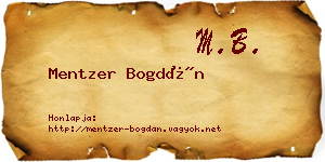 Mentzer Bogdán névjegykártya